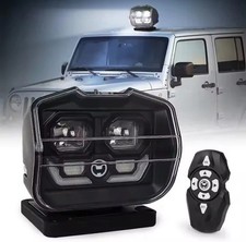 60W LED Searchlight Search Lamp Wireless Remote Control Offroad Truck Marine