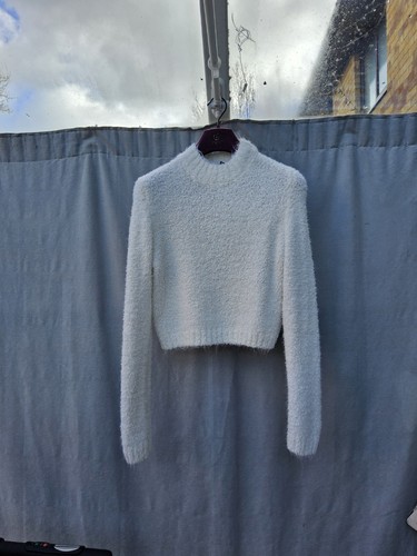 White chenille fluffy - h&m,
