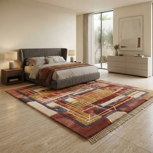 8x10 hand knotted wool - hand,