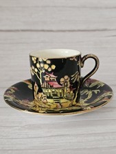 Royal Winton Grimwades 'Pekin' Demitasse Cup And Saucer. Hand Painted.