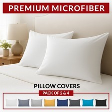 Pillow Cases 2 Pack Pair Plain