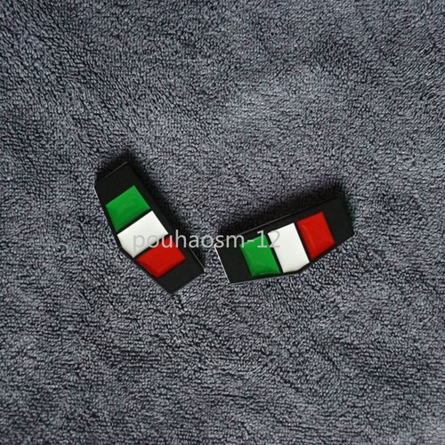 Italy flag matte black - 2x,