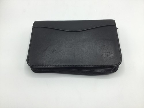 Vintage genuine leather zipper - leather,