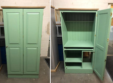 CHASE PAINTED HIDEAWAY COMPUTER CUPBOARD WITH BIFOLD DOORS- BESPOKE AVAILABLE