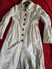 Greenstone Showerproof Vintage Rain Coat 12  Cream Beige Lined Crinkle Fabric 