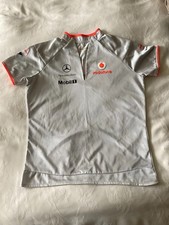 Vodafone McLaren Mercedes F1 Team Ladies Short Sleeved Zip Necked T Shirt