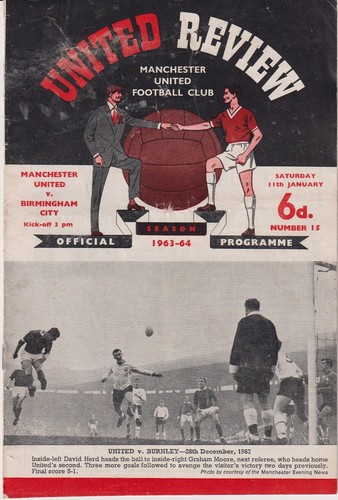 Football programme man utd - utd, v