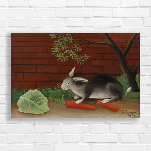 Rabbit with carrots botanical - rabbit,