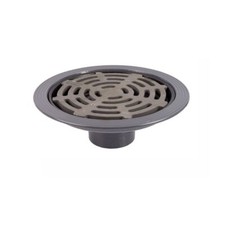 Saint Gobain Vertical 110mm Cast Iron Grate Flat Roof Gulley Outlet Drain