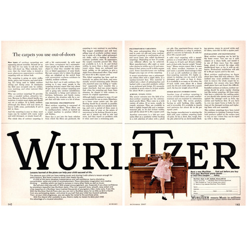 1967 print wurlitzer piano - print,