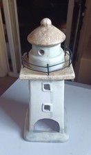 Ceramic Lighthouse Ornament Tea Light Holder  25cm tall