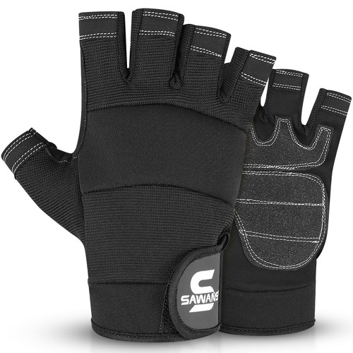 Fingerless work gloves - work, heavy