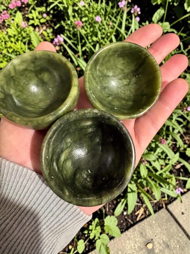 Polished small green jade - small,