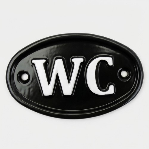 Toilet sign cast metal - sign,