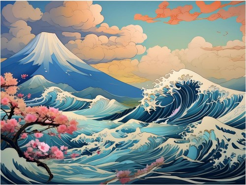 Tile mural japan - mural,