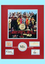 THE BEATLES Sgt PEPPER JOHN LENNON PAUL McCARTNEY & HARRISON SIGNED RE-PRINT