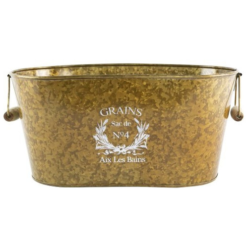 Metal plant pots vintage milk - metal,