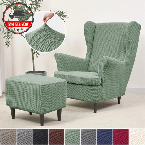 Wing chair cover stretch - chair,