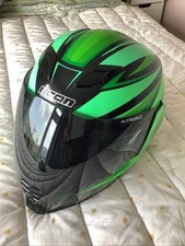 Icon Airflite QB1 Helmet - Medium - Kawasaki Green Graphic with 2 x Fliteshields