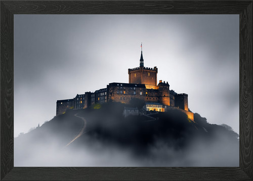 Edinburgh castle hill framed - castle,