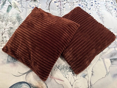 Pair brown cushions for - pair,