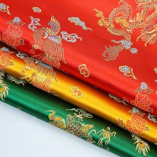Chinese satin silk dragon - silk,