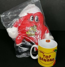 Jelly Belly Chef Beanie Soft Toy Plush Top Banana Coffee Mug Yellow Red Novelty