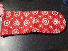Double Oven Glove in Christmas  by Crisp & Dene ( AGA ) gauntlet 