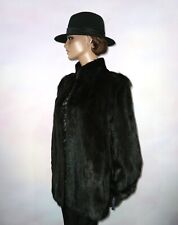Vintage SAGA Real Ranch Mink Fur Jacket Coat Norka Vison Nerz 12 - 14 - 16 / L