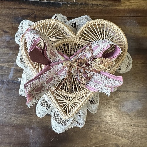Heart shaped wicker trinket - heart,