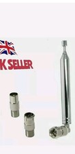 120cm Telescopic DAB/FM Aerial 10 Sections + FM adapters * THIS SALE IS FOR 2 *#