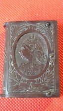 Antique Vulcanite Vesta Case  Commemorative Queen Victoria 1901