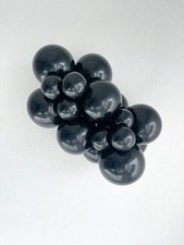 Tuftex Black Balloons – Premium Latex (5”, 11”, 17”) Party Decoration