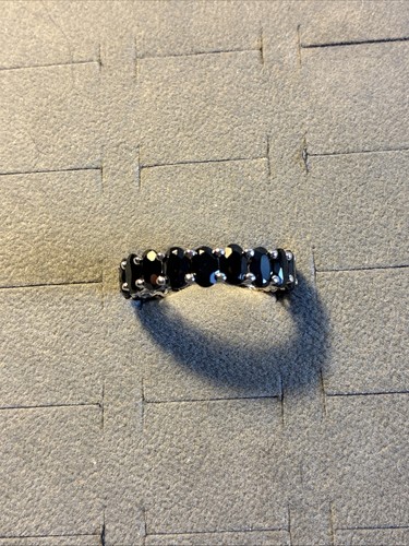 Black spinel sterling silver - black,