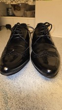 Men's Bronx Leather Shoes Black Pointed  Size 44(10)