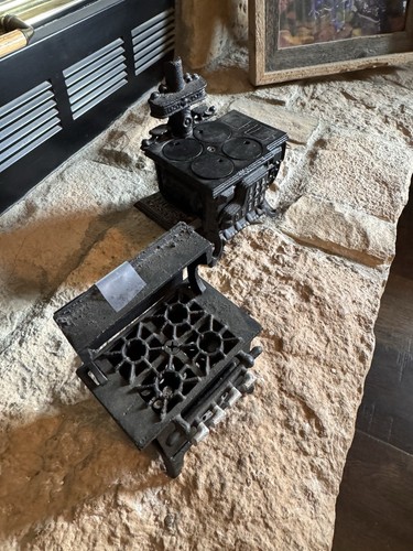 Vintage cast iron - cast, wood