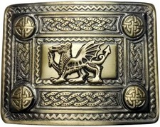 Kilt Buckle Welsh Dragon Badge