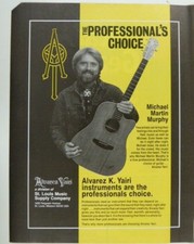 retro magazine advert 1986 ALVAREZ YAIRI / michael martin murphy