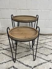 Cox & Cox Set Of 2 Hairpin Nesting Side Tables, RRP350