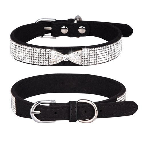 Dog collar suede leather - collar,