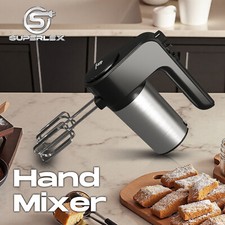 SUPERLEX Hand Mixer Electric Whisk – Food Mixer for Baking 5 Turbo Speeds – 300W
