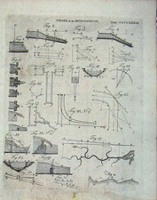 Original Old Antique Print