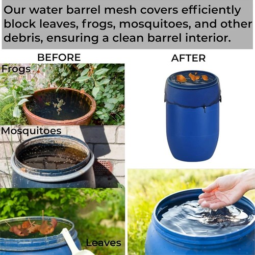 Rain barrel screen covers - rain,