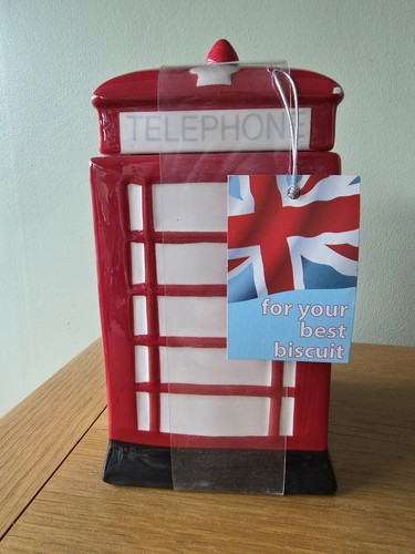 Red telephone box cookie - red,