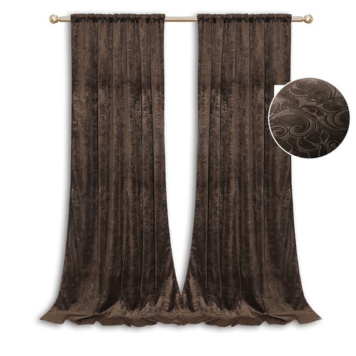 Crushed velvet curtains - crushed,