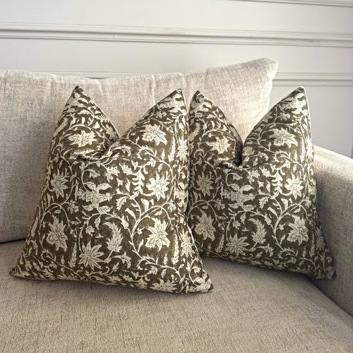 Set brown cream floral - 3,