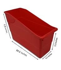 Book, Folder, File, Binder and Magazine Holder - 2-Pack Mixedcolor Bins with...