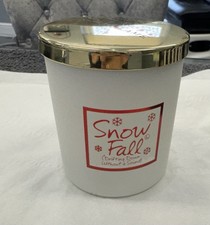 Lily Flame Glass Candle Snow