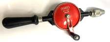 Vintage Stanley 03-103 Metal Hand Drill Tool - Red