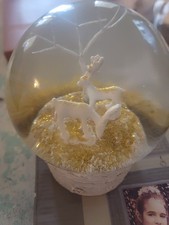 Woodland Snow Globe with White